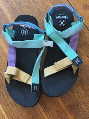 Hurley Pastel Strap Sandals - Mint, Lavender & Mustard